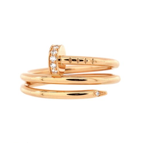 Juste un Clou Double Ring 18K Rose Gold and Diamonds Small